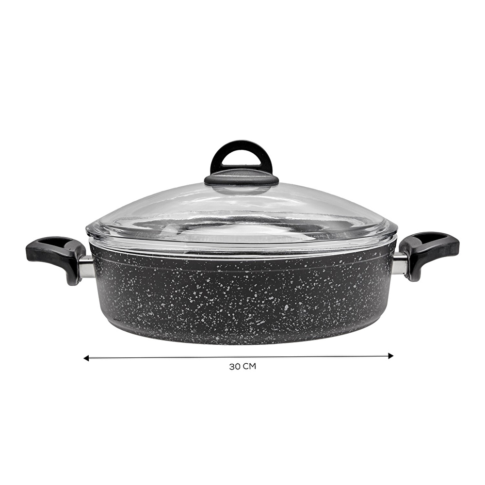 Karaca Dark Stone Biogranit Pilav/Karnıyarık Tencere 30 cm görseli 4