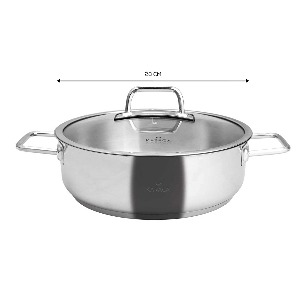 Karaca Galaxy Çelik Pilav/Karnıyarık Tencere 28 cm 4,5 Lt görseli 3