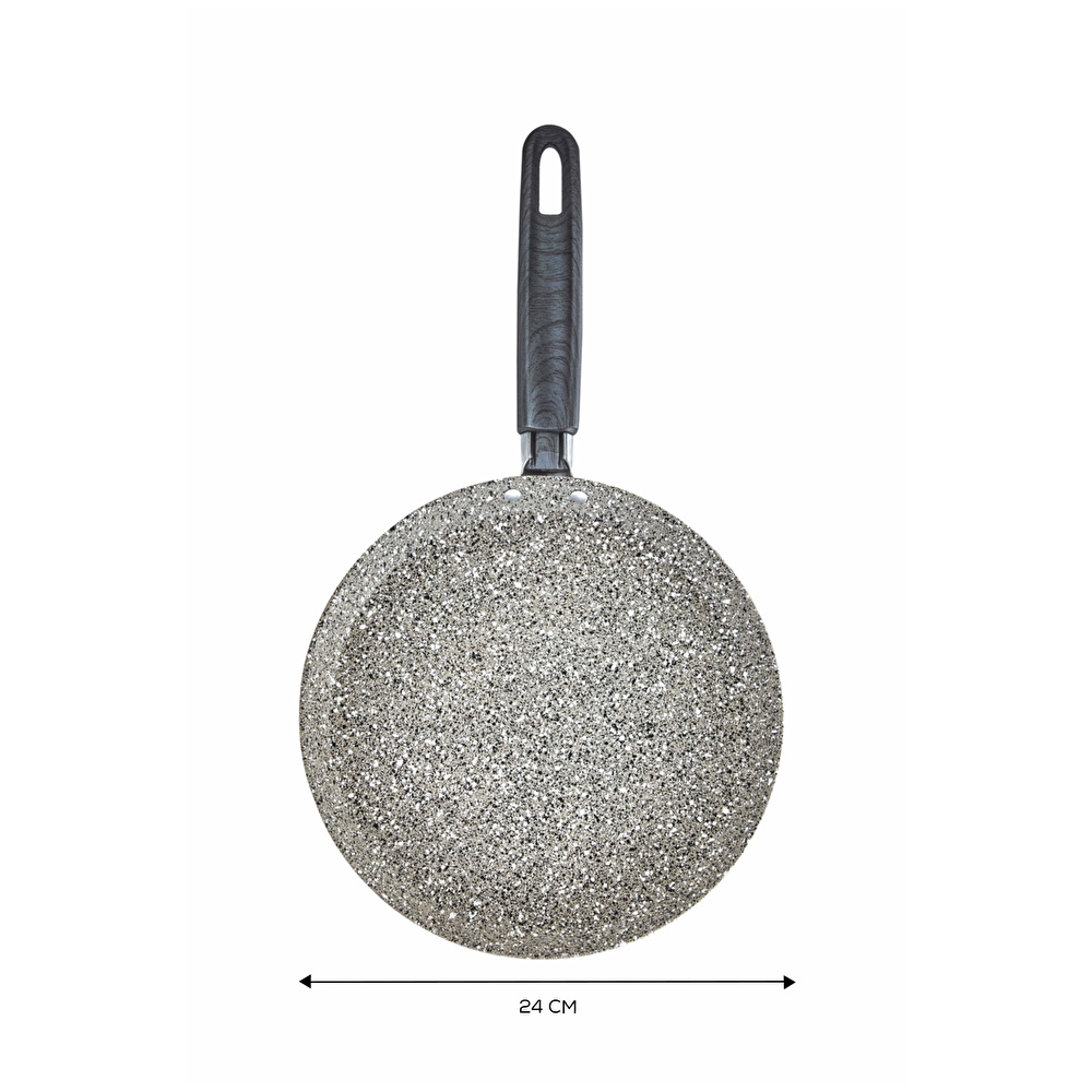Karaca Dark Silver Biogranit Gözleme ve Krep Tava 24 cm görseli 2