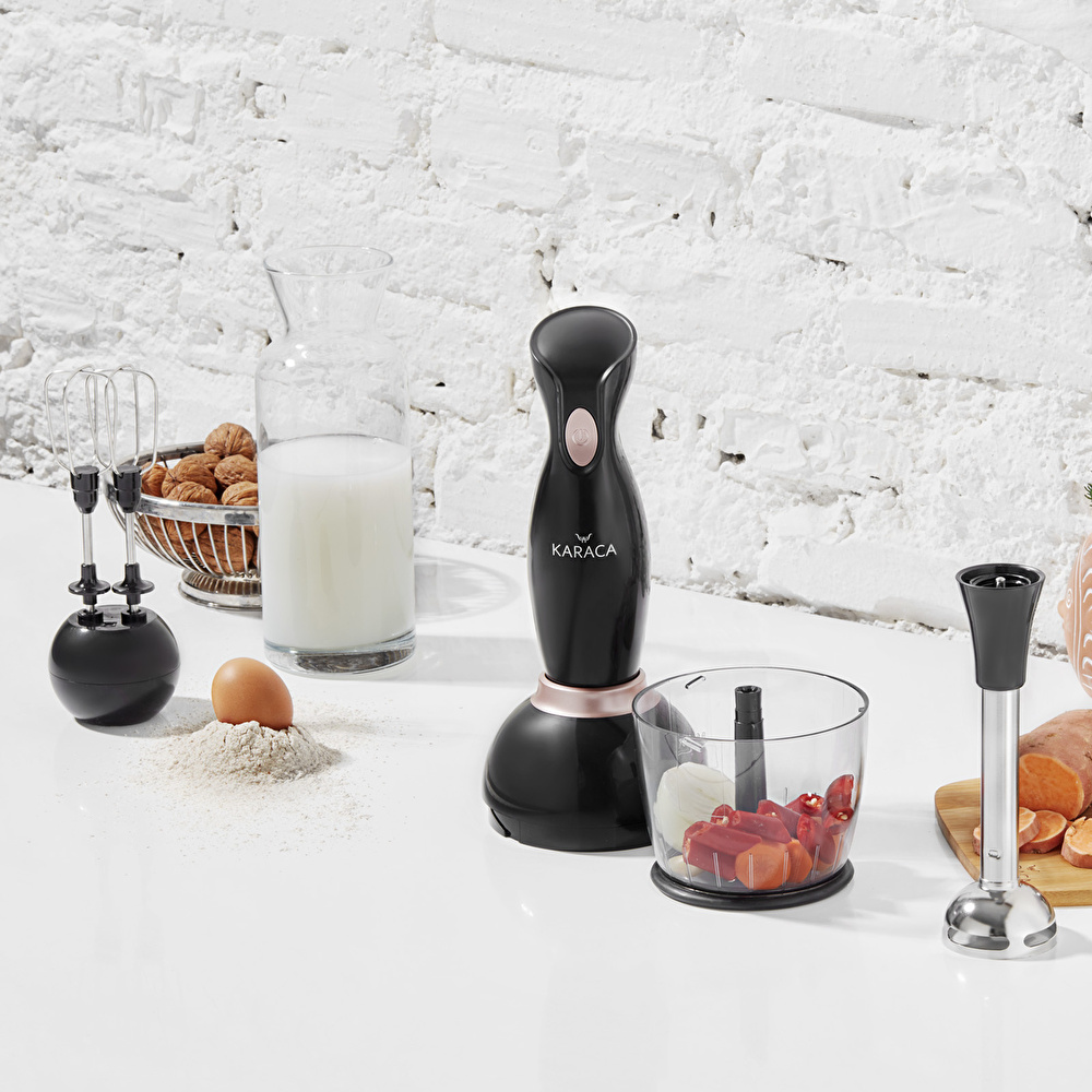 Karaca Pro-Midi 3lü Blender Set Black Rose görseli 1