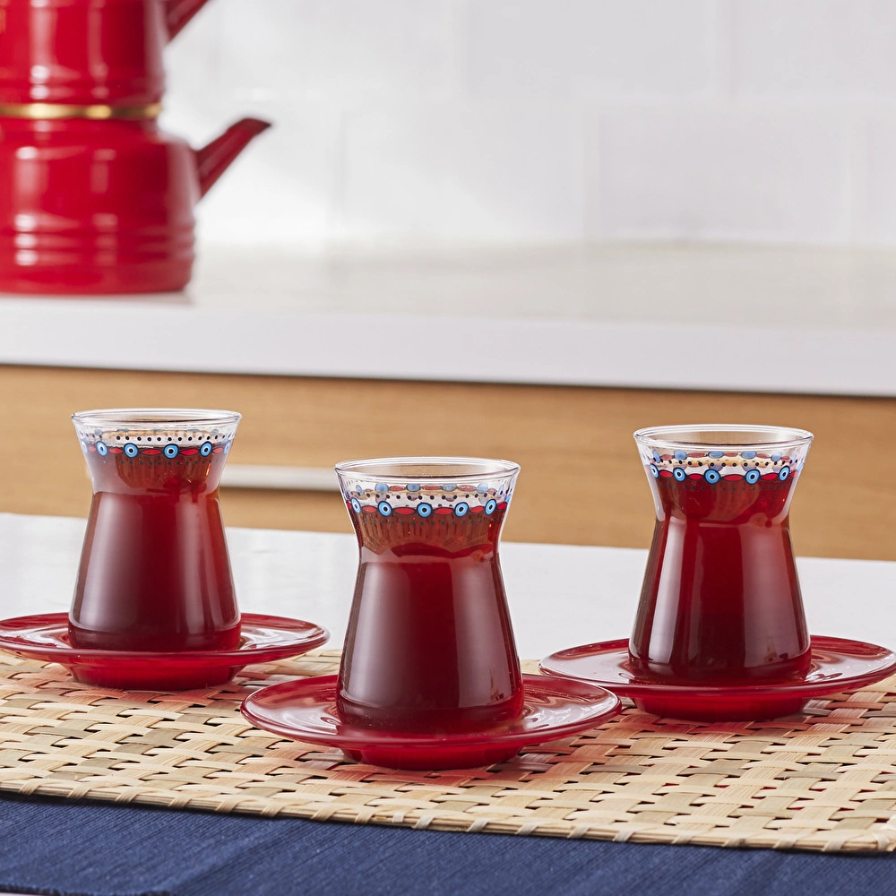 Karaca Lal 6 Kişilik Çay Seti görseli 1