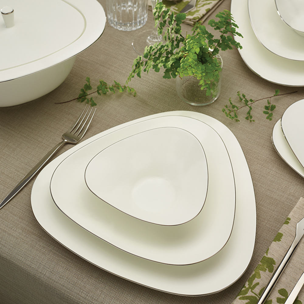 Karaca Fine Pearl Extra Trio 62 Parça 12 Kişilik Yemek Takımı Platin görseli 1