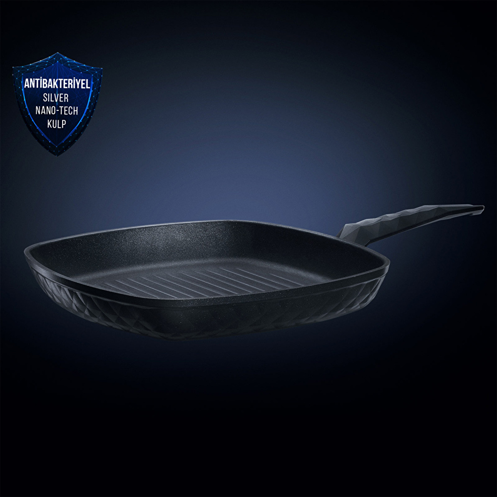 Karaca Biodiamond Antibakteriyel Kulp İndüksiyon Tabanlı Grill Tava 28 Cm görseli 2