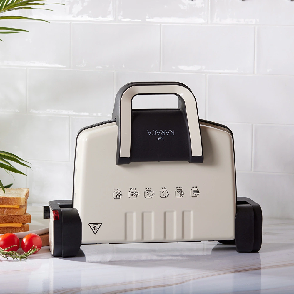 Karaca Future Granit Izgara ve Tost Makinesi Krem 1800W görseli 3