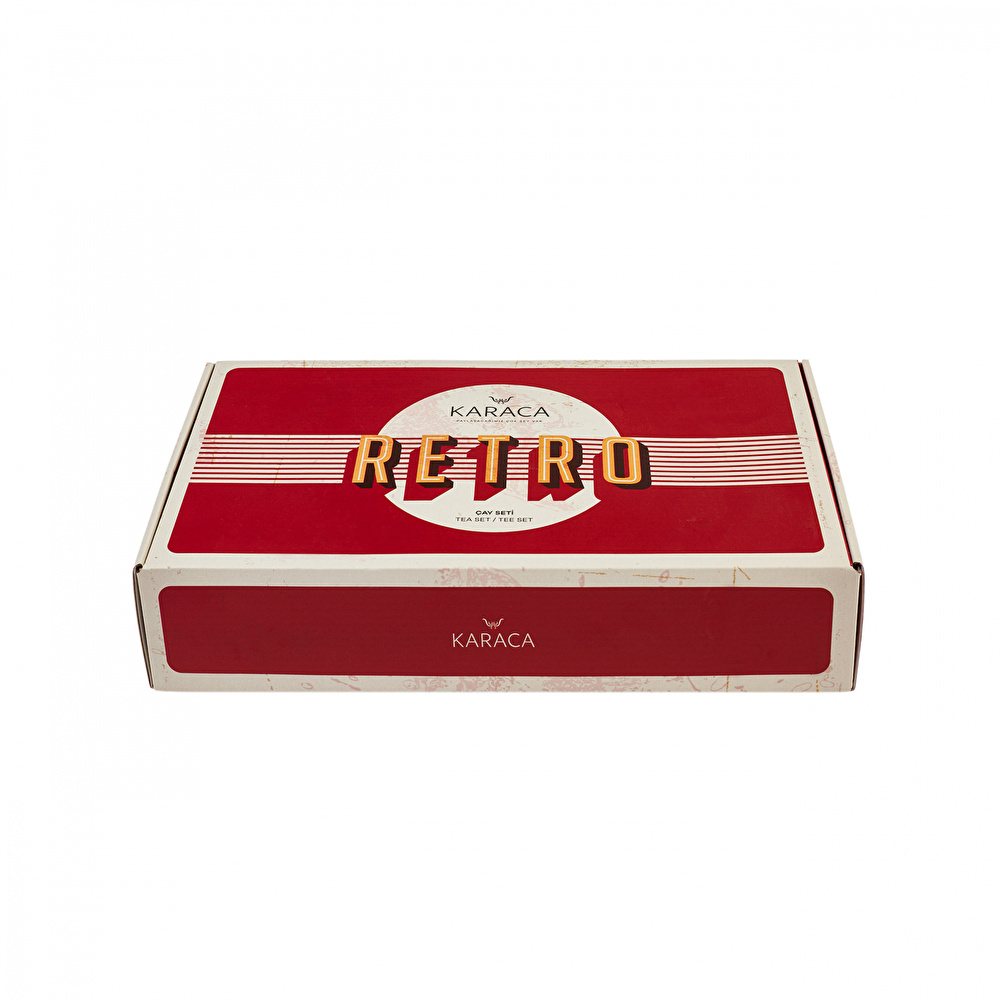 Karaca Retro Antrasit 6 Kişilik Çay Seti görseli 8