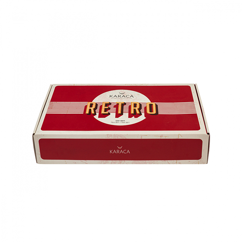Karaca Retro Bej 6 Kişilik Çay Seti görseli 7