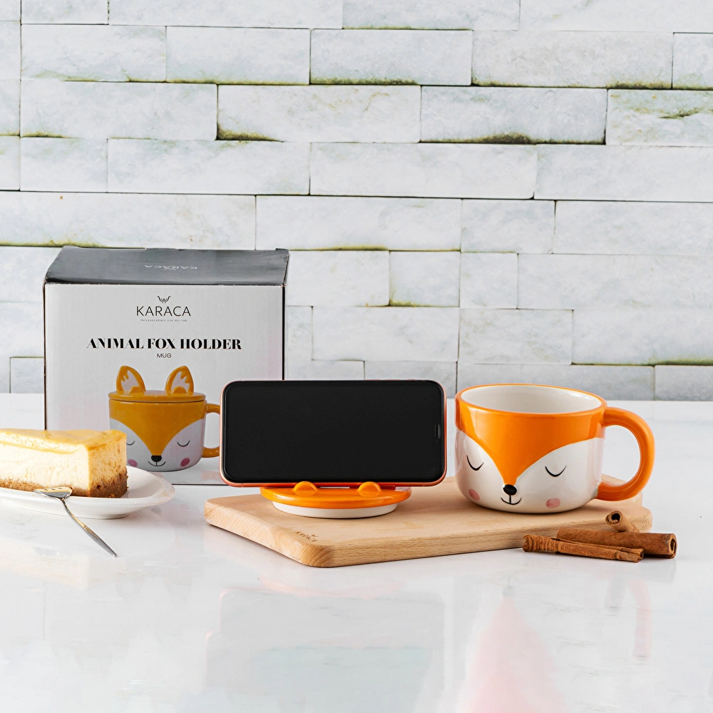 KARACA ANIMAL FOX HOLDER MUG görseli 1