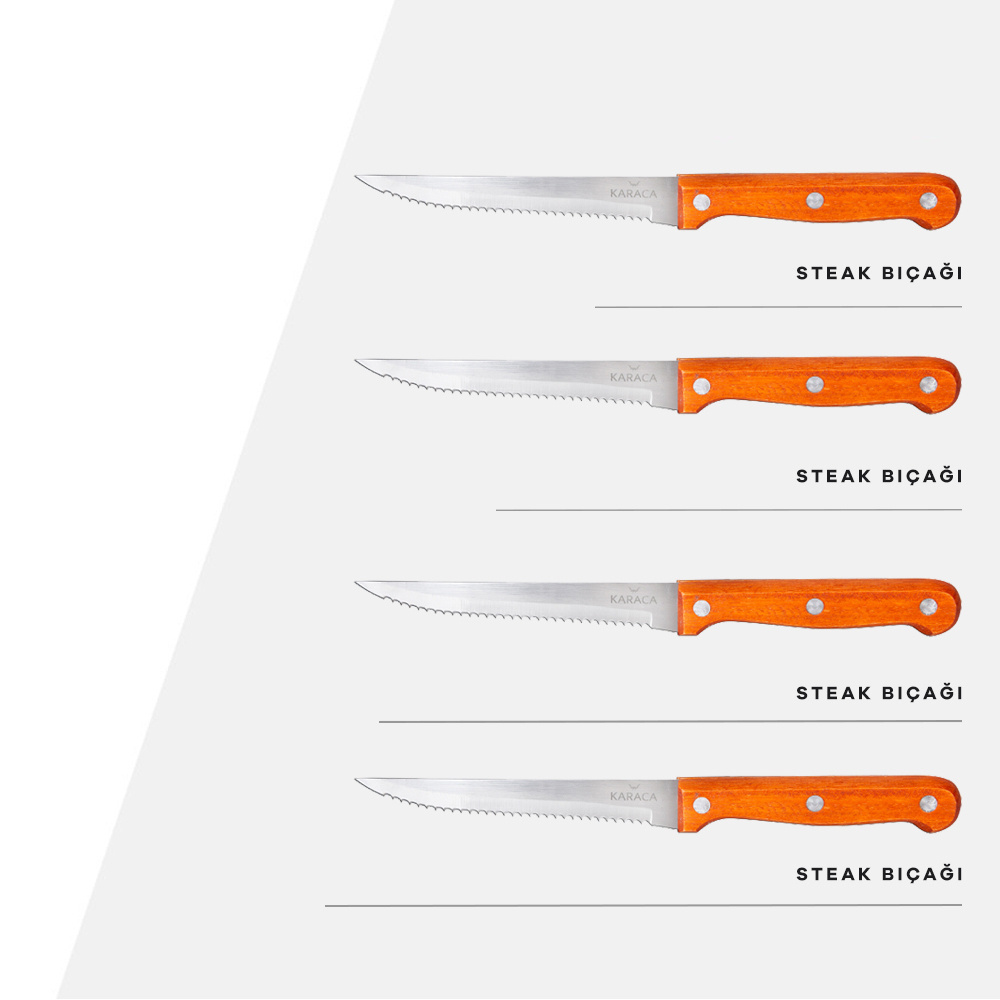 Karaca Angle Steak 4 Parça Bıçak Seti görseli 2