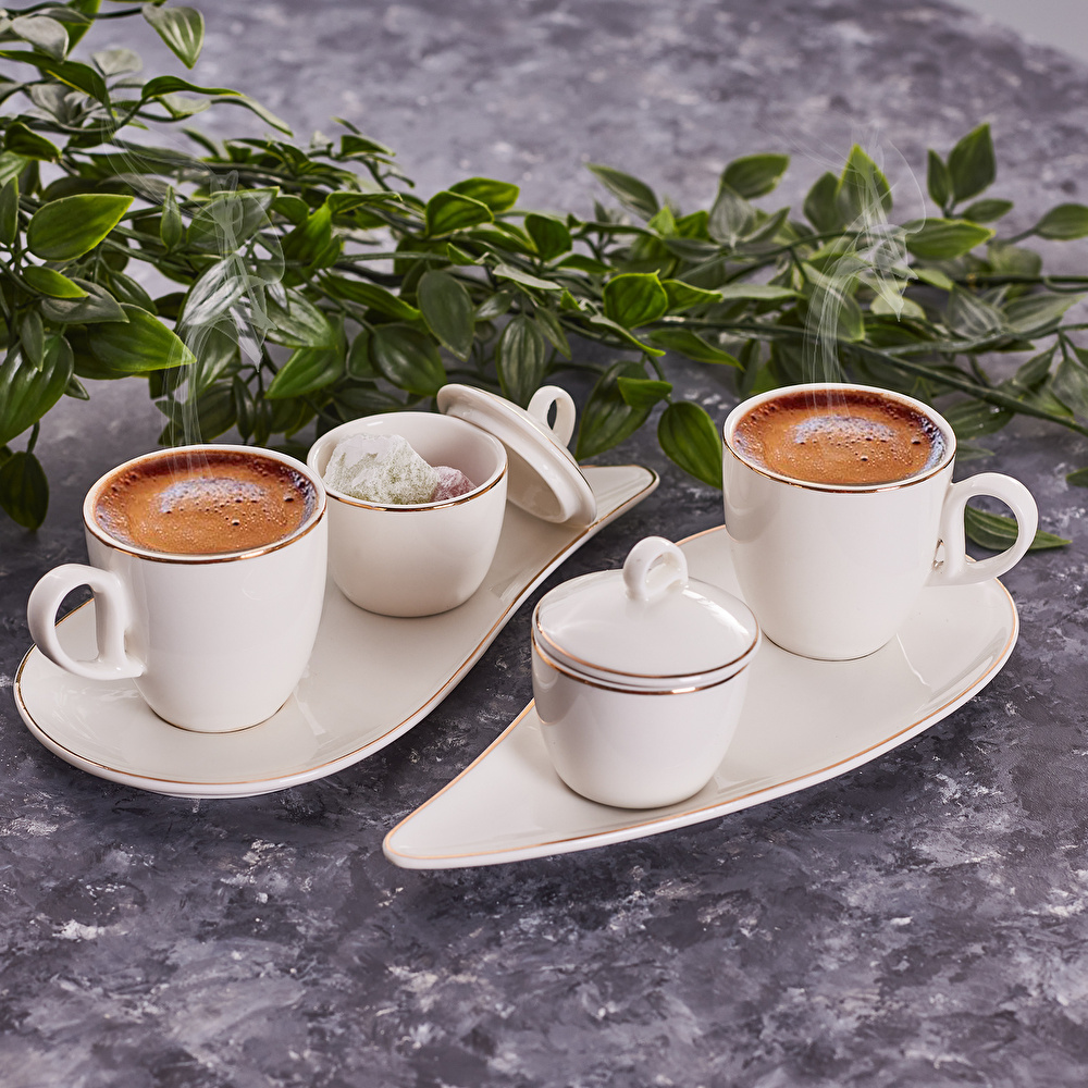 Karaca Leaf 2 Kişilik Kahve Fincanı Takımı 70 ml görseli 1
