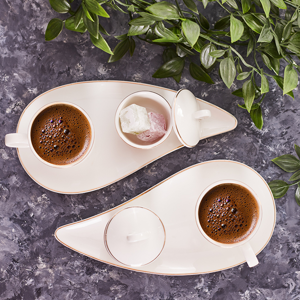 Karaca Leaf 2 Kişilik Kahve Fincanı Takımı 70 ml görseli 2