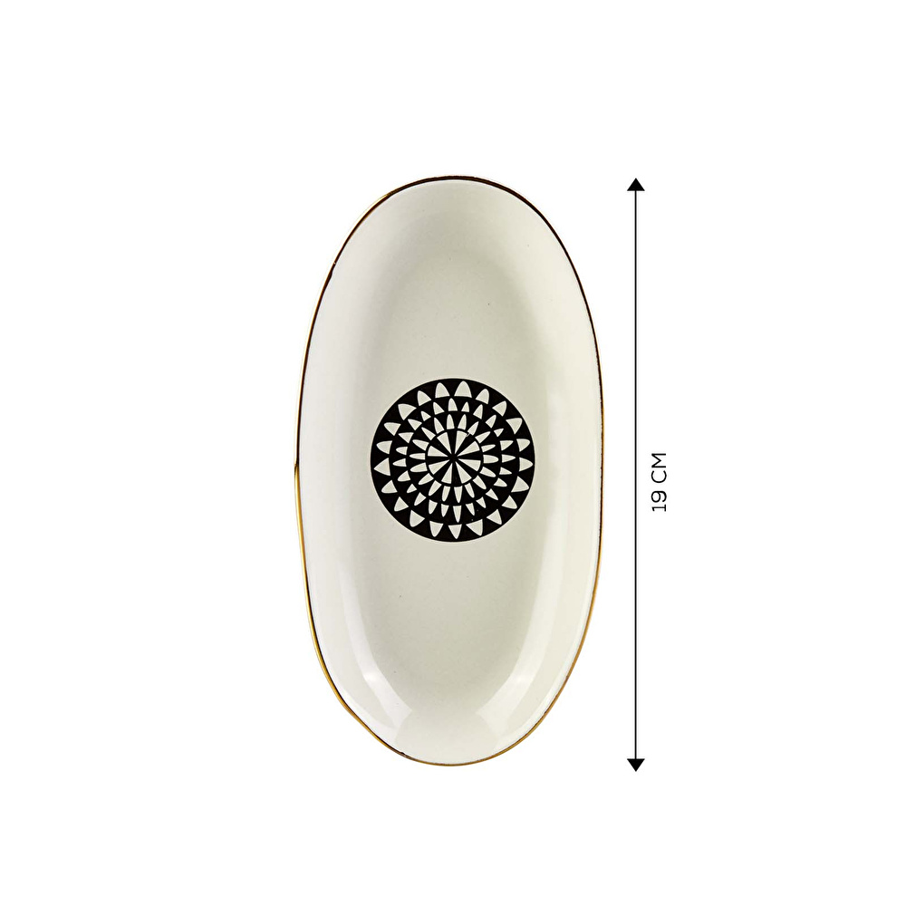 Karaca Black Gold Kayık Tabak 19 Cm görseli 3