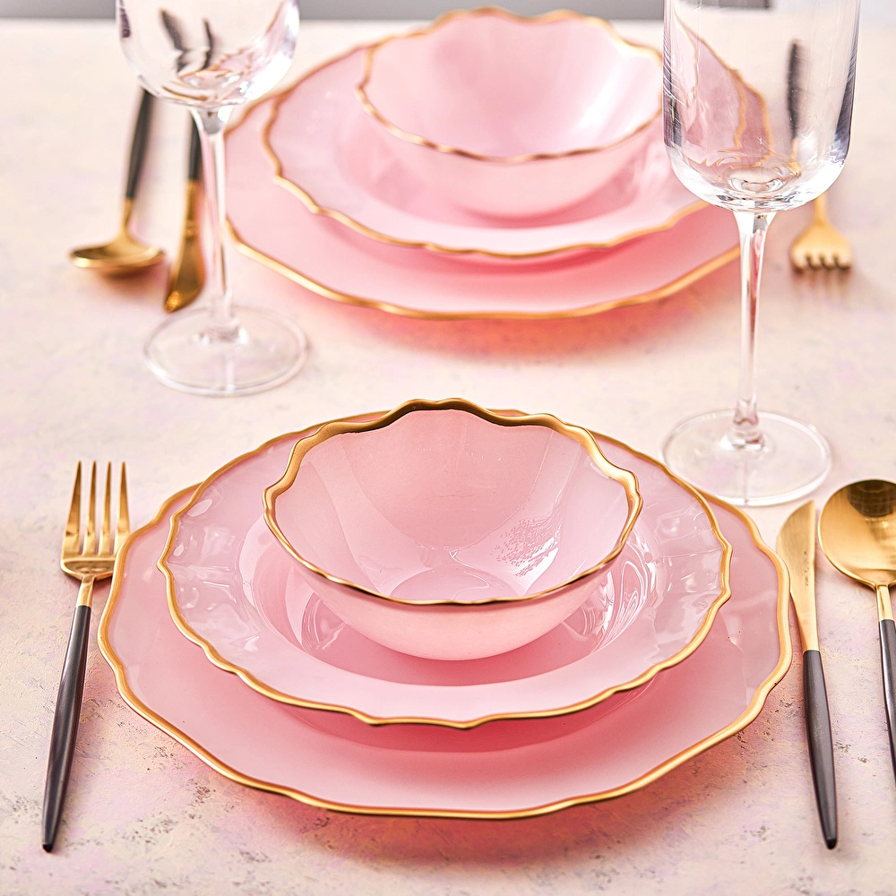 Karaca Empire Pembe 18 Parça 6 Kişilik Yemek Takımı görseli 1