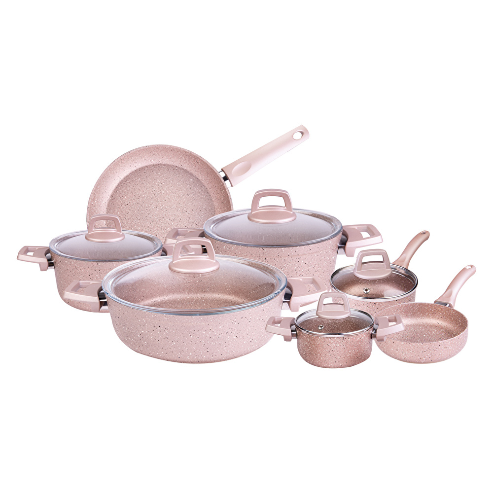 Karaca Biogranit Rosegold 12 Parça Tencere Seti görseli 4