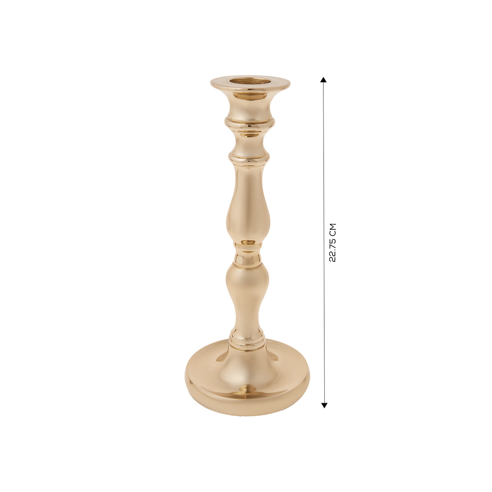 Karaca Home Lara Şamdan 2li Set 22,75cm Gold görseli 2