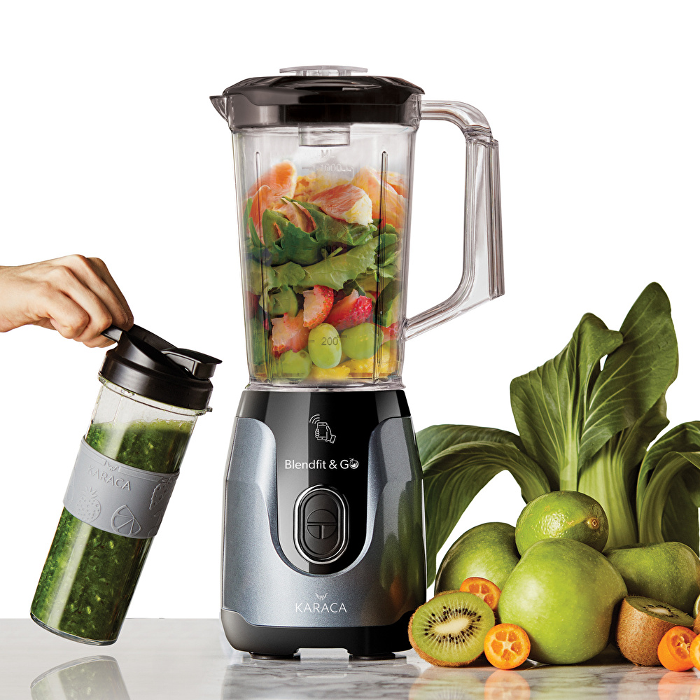 Karaca Blendfit Go Smoothie Blender Set Antrasit görseli 1