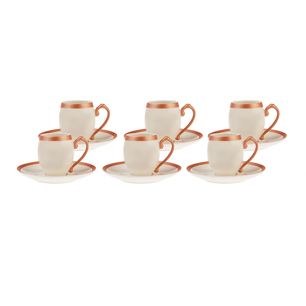 Karaca Iznik Copper 6 Kişilik Kahve Fincanı Takımı 90 ml görseli 2