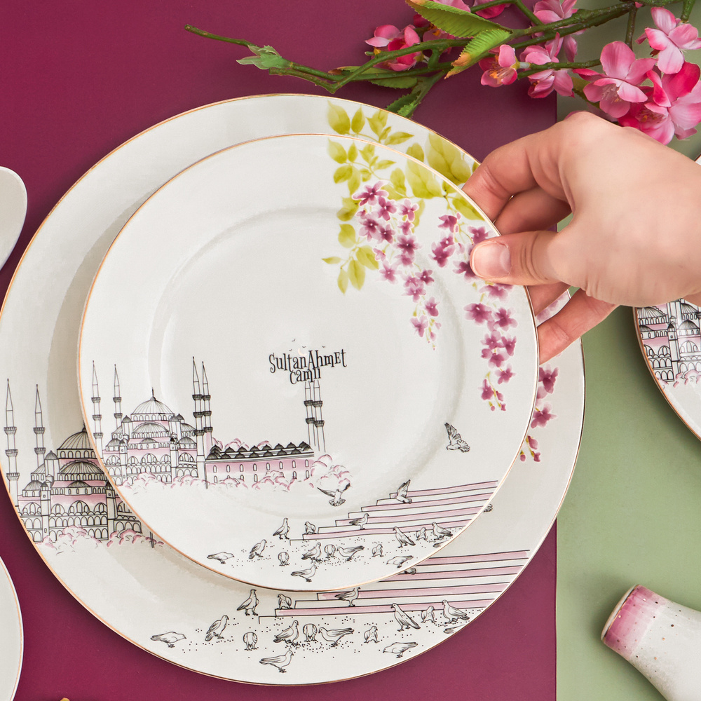 KARACA X İST COLLECTION ERGUVAN SULTANAHMET PASTA TABAĞI görseli 2