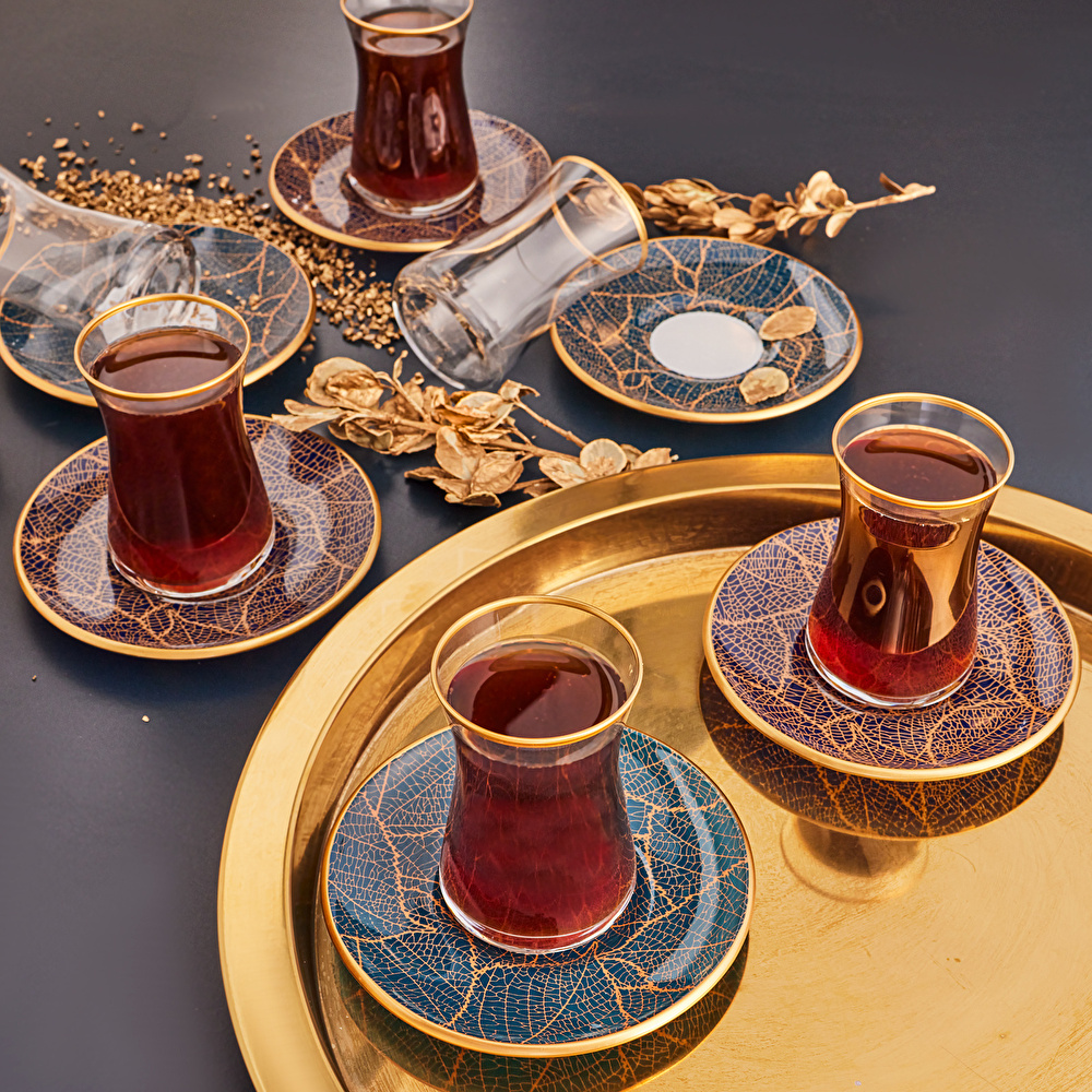Karaca Beylikdüzü Kırlangıç 12 Parça 6 Kişilik Çay Seti görseli 1