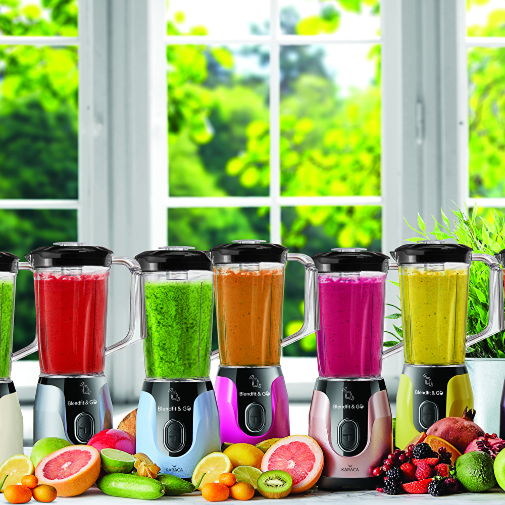 Karaca Blendfit Go Retro Krem Smoothie Blender görseli 2