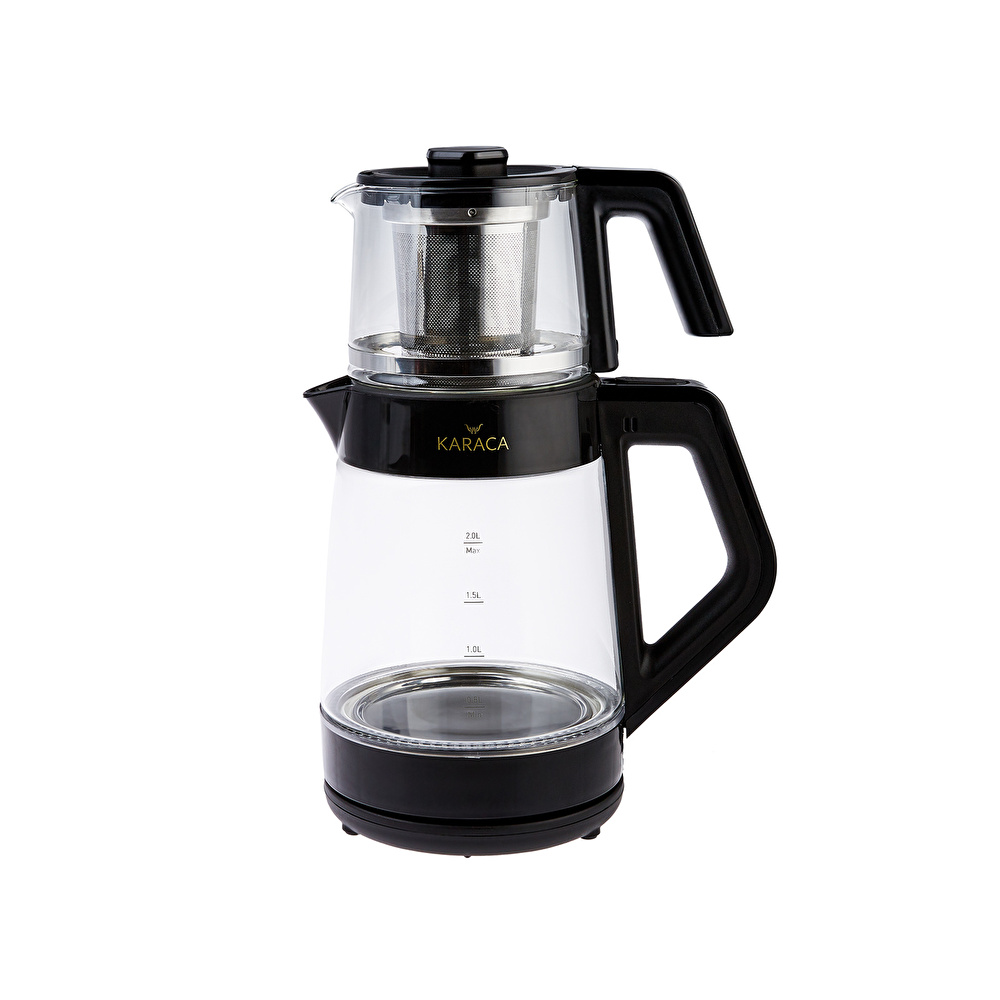 Karaca Black Cam Led Işıklı Çay Makinesi görseli 2