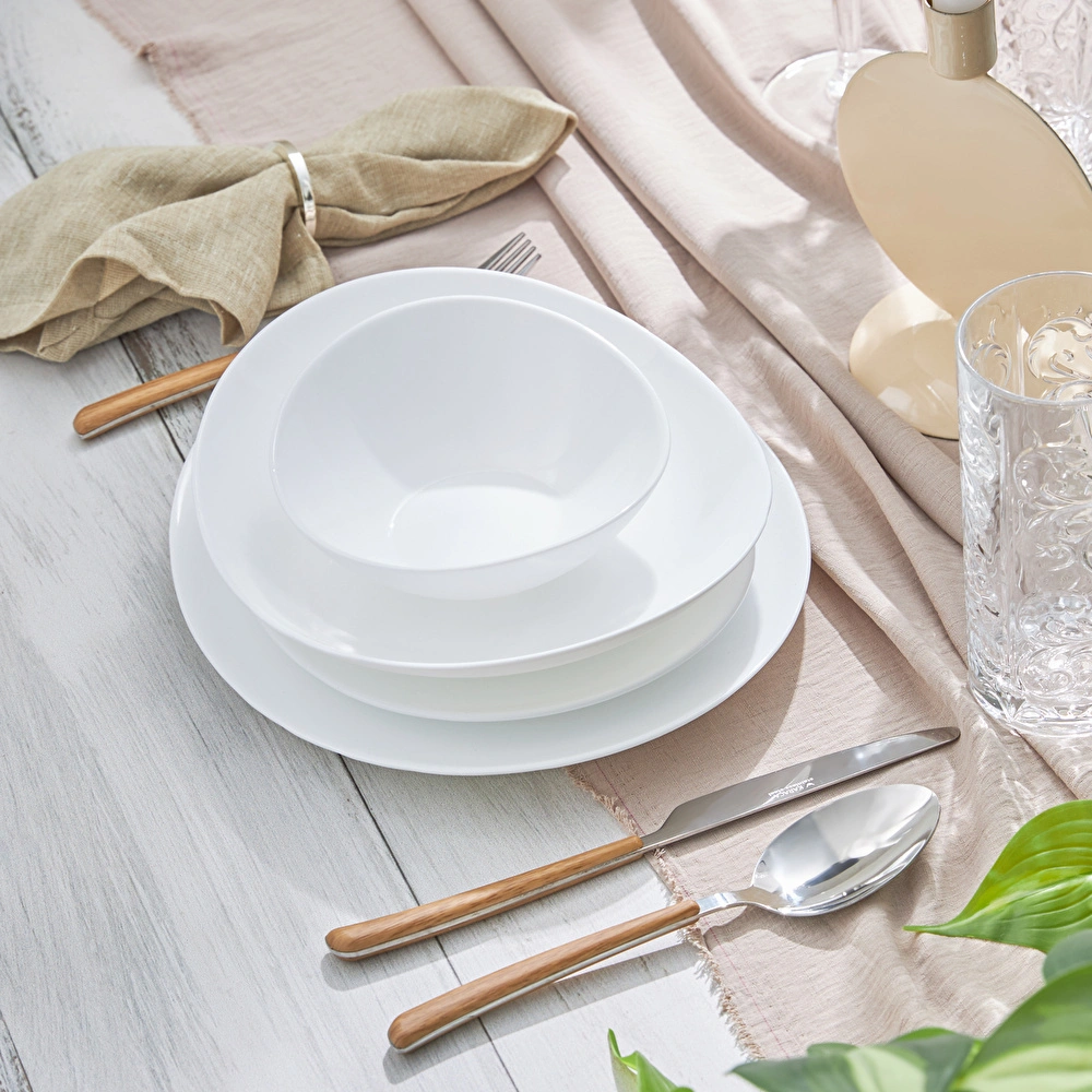 Karaca White Pure 24 Parça 6 Kişilik Yemek Takımı görseli 1