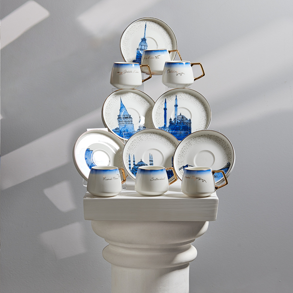 Karaca X İst Collection  istanbul 6 Kişilik Kahve Fincanı Takımı 100 ml görseli 1