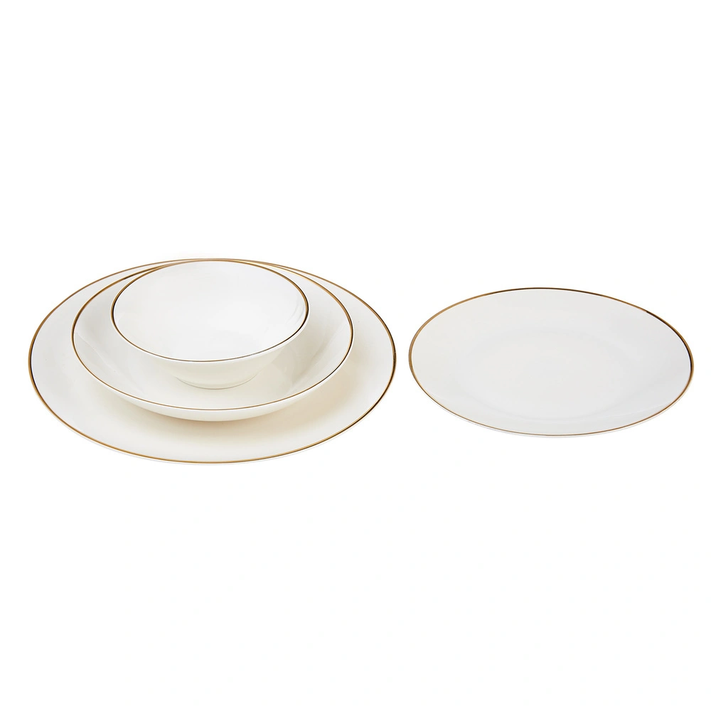 Karaca Elegance Bone Alicia 24 Parça 6 Kişilik Yemek Takımı Gold görseli 5