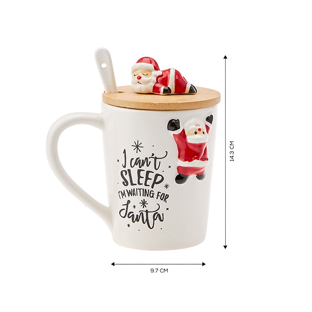Karaca New Year Santa With Spoon Mug Np22 375 ml görseli 4