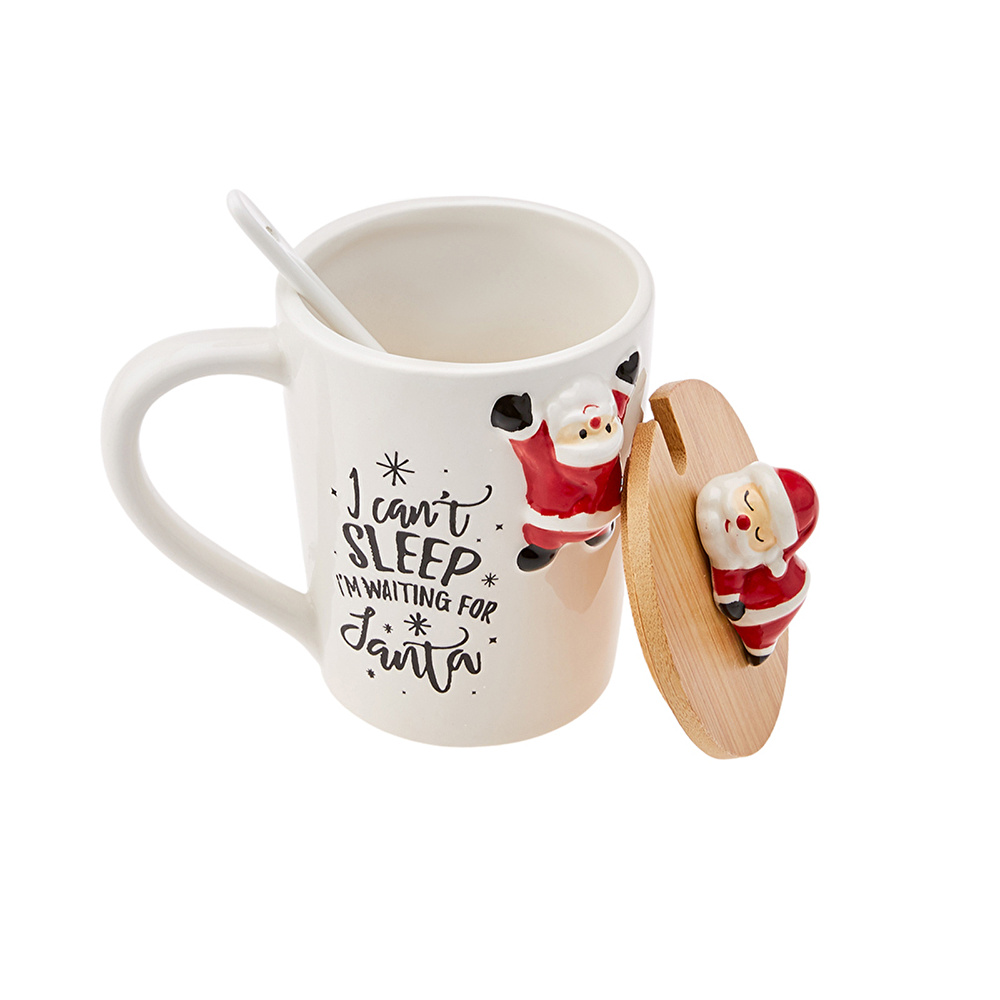 Karaca New Year Santa With Spoon Mug Np22 375 ml görseli 5