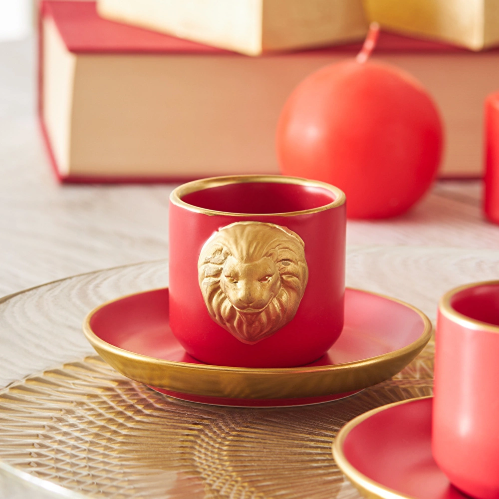 Karaca Lion 2 Kişilik Kahve Fincanı Takımı 75 ml görseli 3
