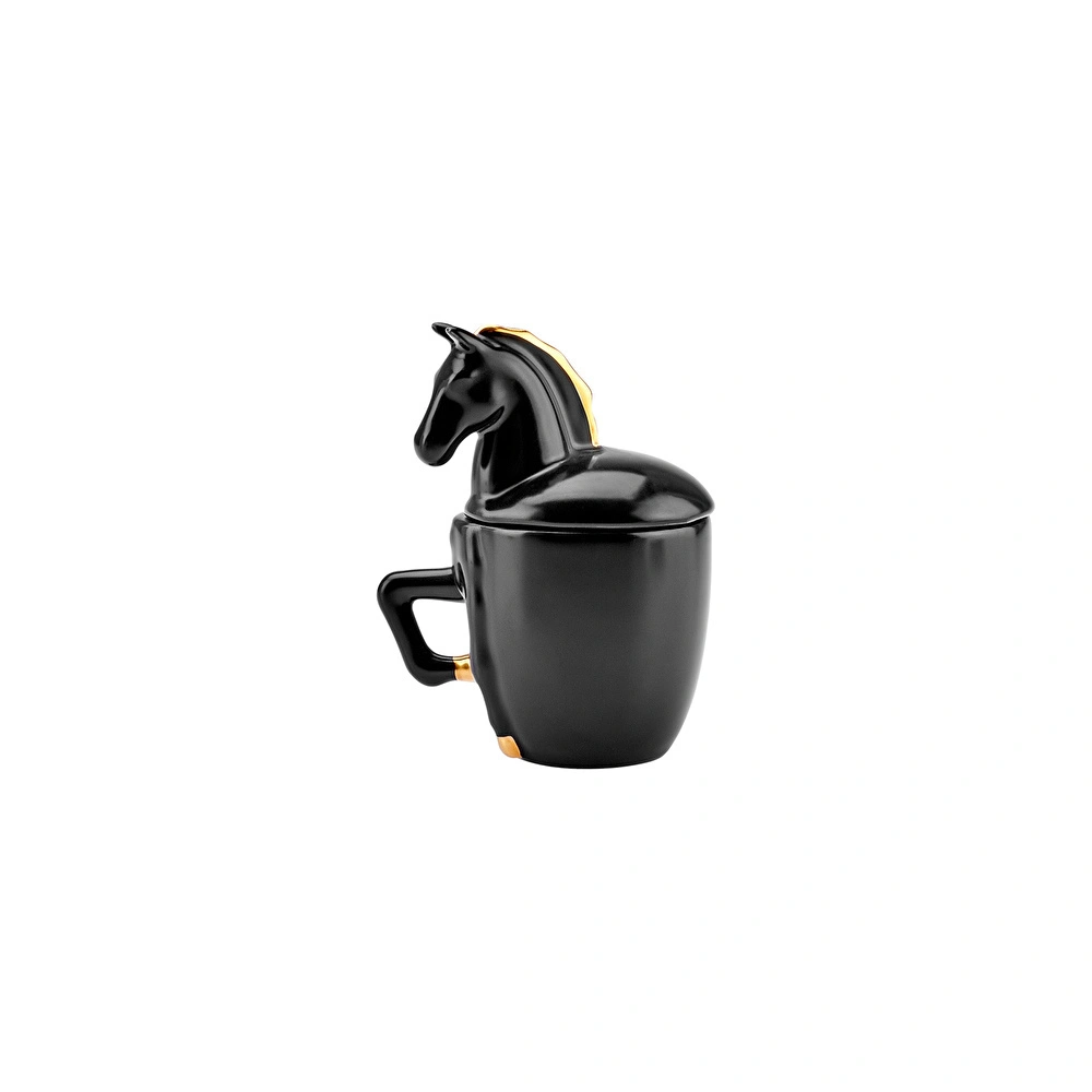 Karaca Black Horse 2 Kişilik Kahve Fincan Takımı 90 ml görseli 6