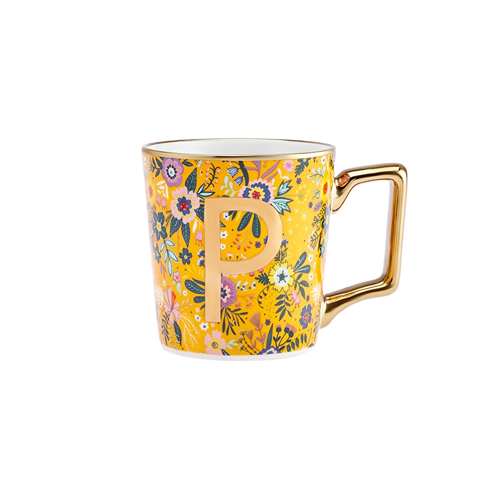 Karaca Flower P Harfli Kupa 350 ml görseli 4