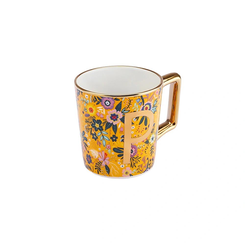 Karaca Flower P Harfli Kupa 350 ml görseli 5