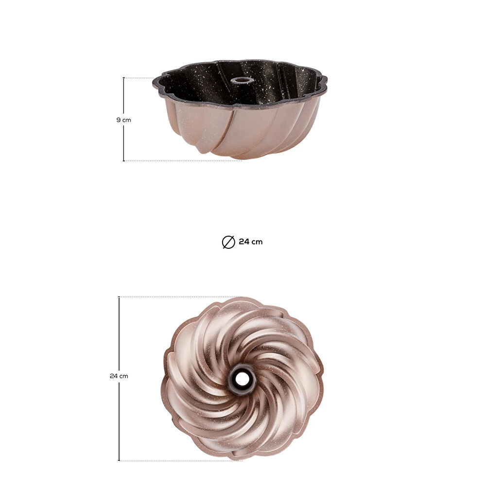 Karaca Cake Pro Pare Rosegold Döküm Kek Kalıbı thumbnail 4