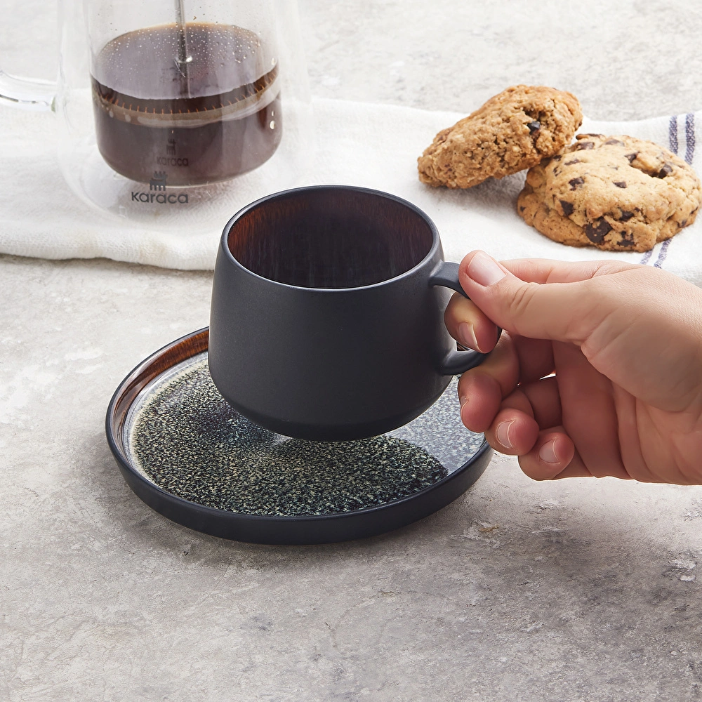Karaca Red Carpet Collection Black Galactic Tek Kişilik Çay Fincan Seti 300 ml görseli 2