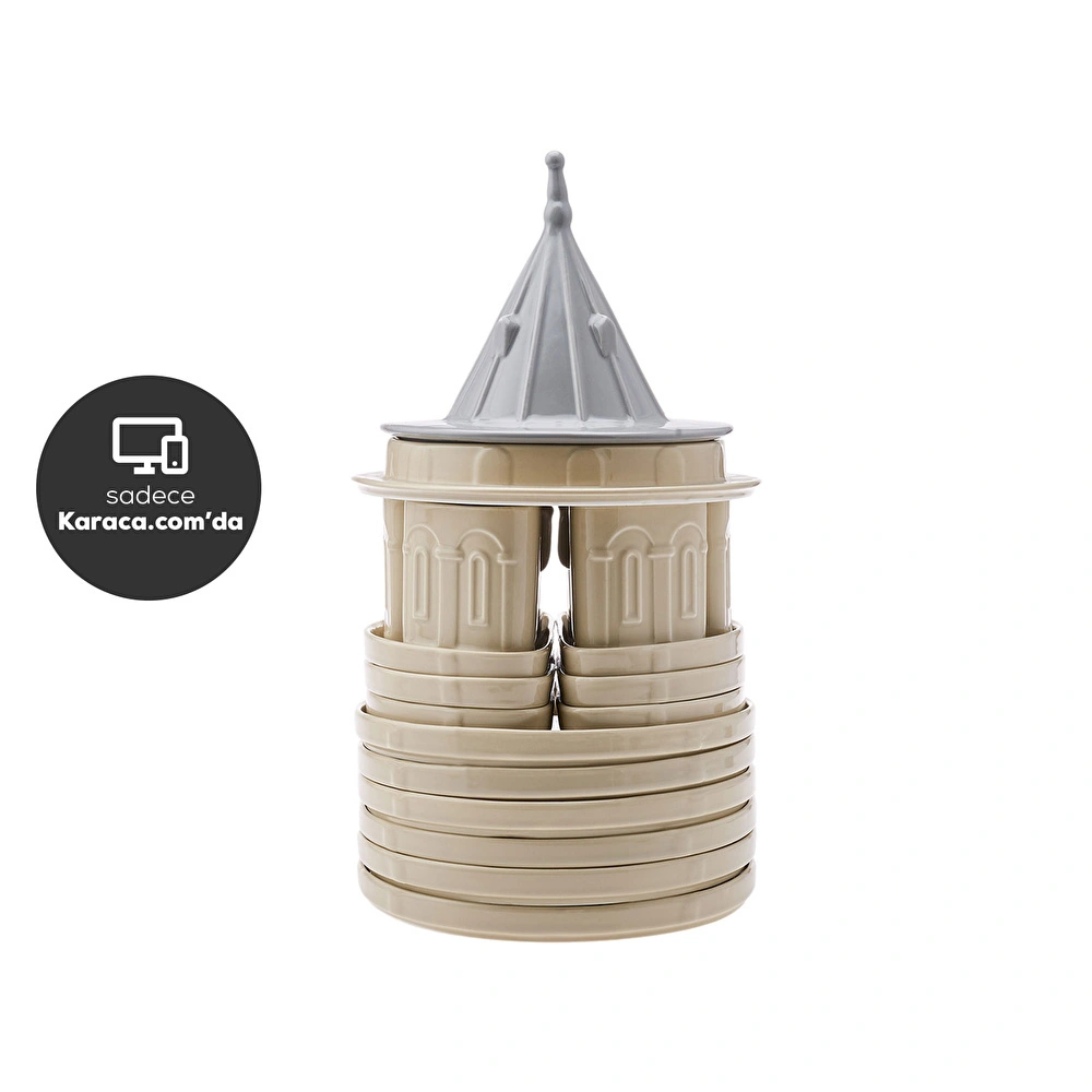 Karaca X İst Collection Galata Kulesi 20 Parça 6 Kişilik Pasta Takımı görseli 8