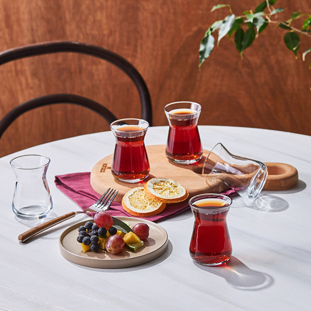 Karaca İrem 6'lı Çay Bardağı Seti 132 ml görseli 1