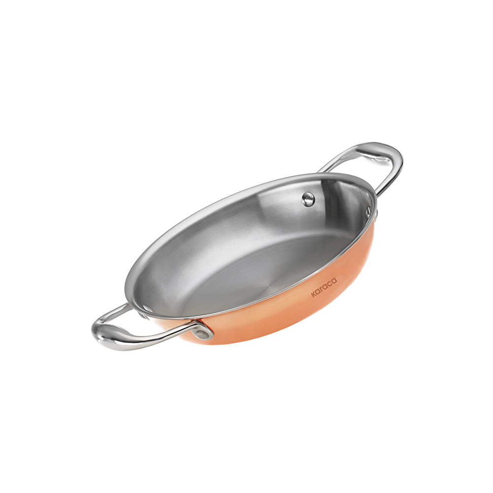 Karaca Powersteel 3Ply 316+ İndüksiyon Tabanlı Çelik Sahan 20 Cm Copper görseli 2