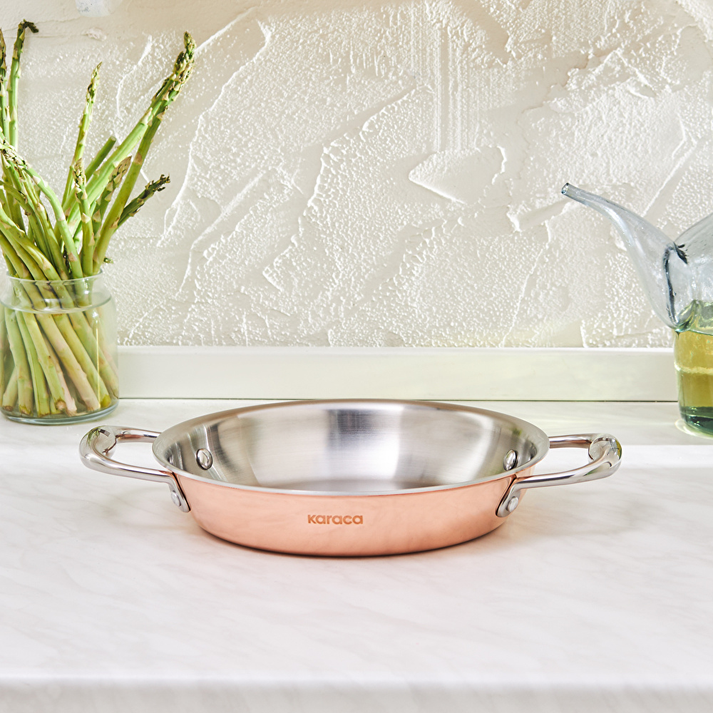 Karaca Powersteel 3Ply 316+ İndüksiyon Tabanlı Çelik Sahan 20 Cm Copper görseli 1