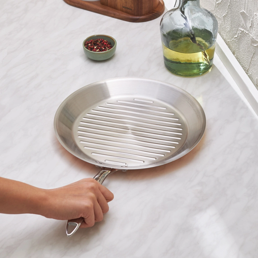 Karaca Powersteel 3Ply 316+ İndüksiyon Tabanlı Çelik Grill 28 Cm Copper görseli 4