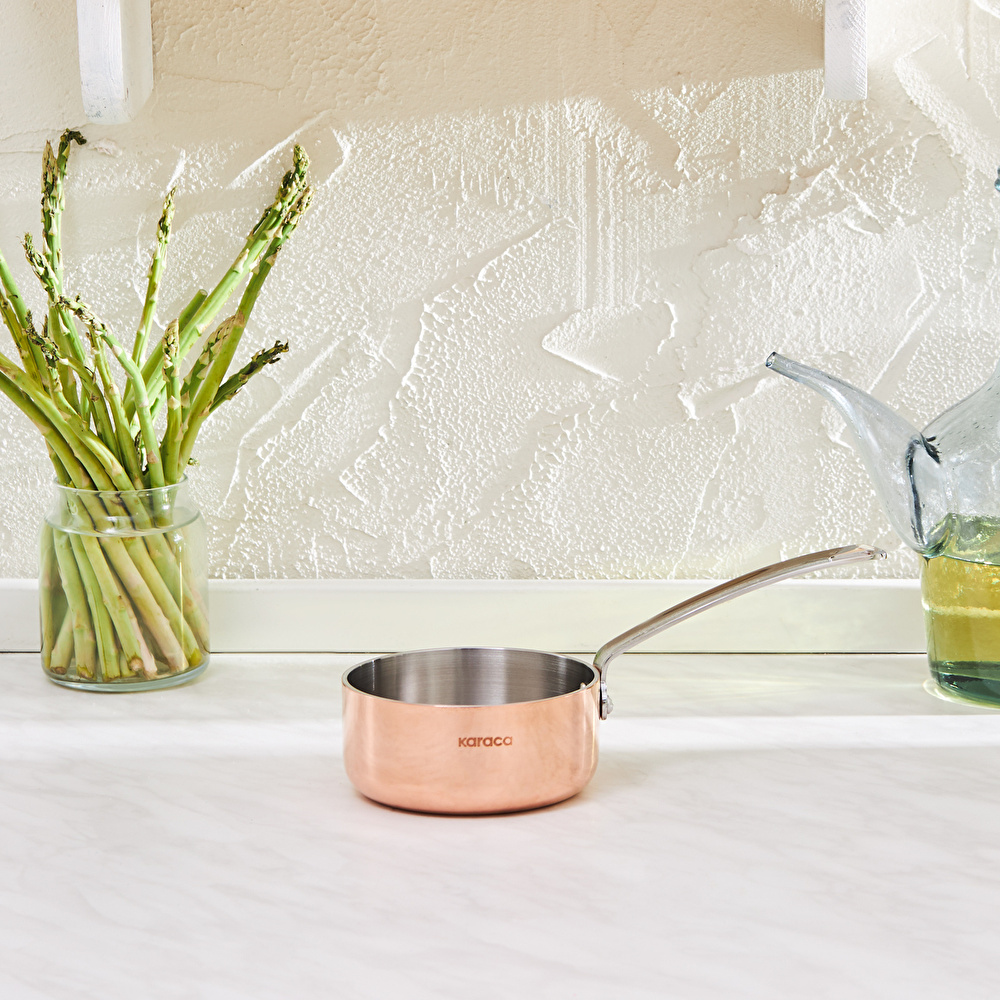 Karaca Powersteel 3Ply 316+ Çelik Mini Sütlük/Sosluk 10 Cm Copper görseli 2