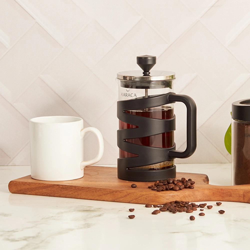 Karaca Diamond Borosilikat Cam French Press 600 ml Black  görseli 1