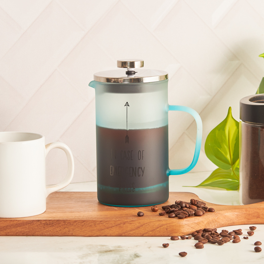 Karaca Emergency Borosilikat Cam Frenchpress Mavi 600 ml görseli 2