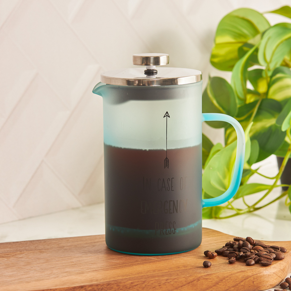 Karaca Emergency Borosilikat Cam Frenchpress Mavi 600 ml görseli 1