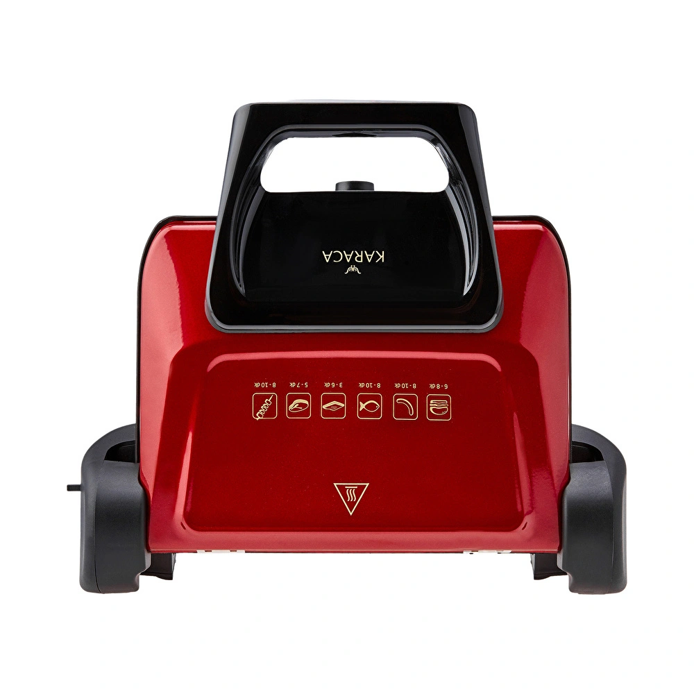 Karaca Future Plus Bio Diamond Antibakteriyel Izgara ve Tost Makinesi Rouge Red görseli 1
