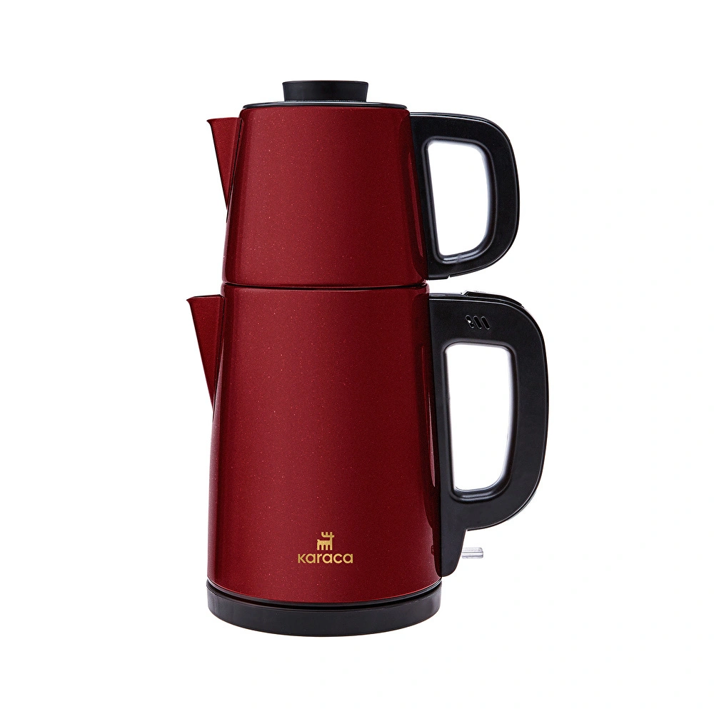 Karaca New Year Yılbaşı Tea Break Su Isıtıcı Çay Makinesi Rouge Red görseli 1