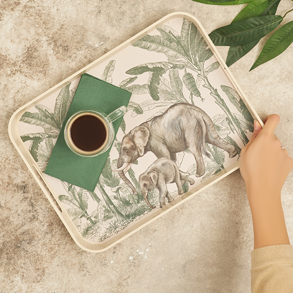 Karaca Jungle Melamin Tepsi 30x40 cm görseli 2