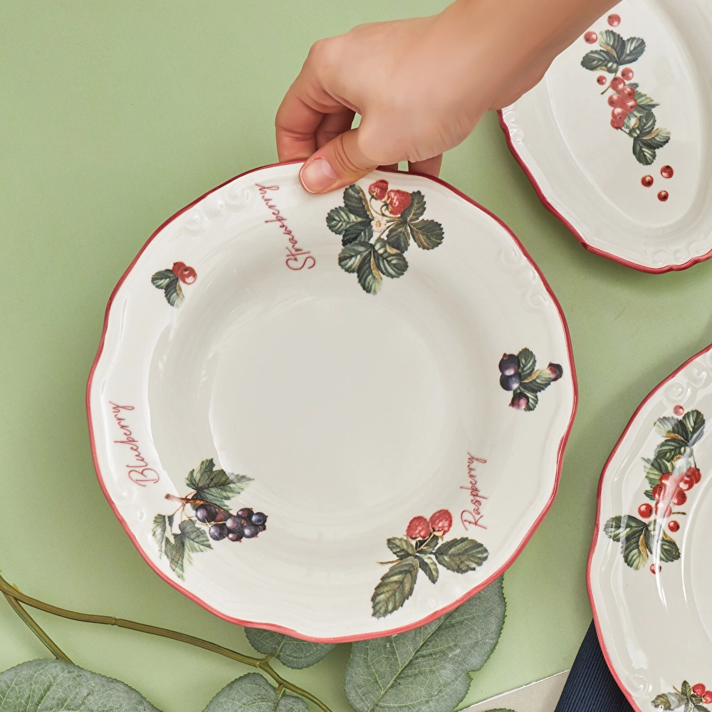 Karaca Cherry Çukur Tabak 24 cm görseli 2