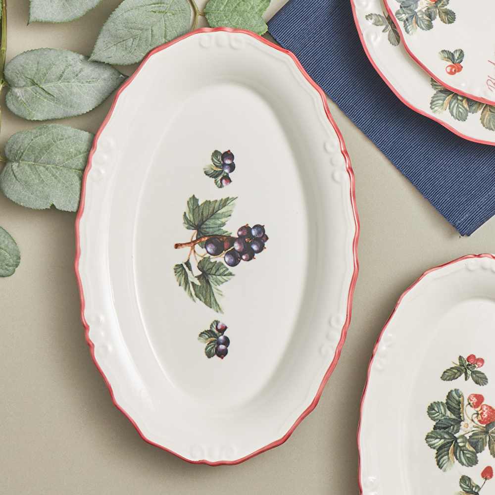Karaca Cherry Kayık Tabak 33 cm görseli 1