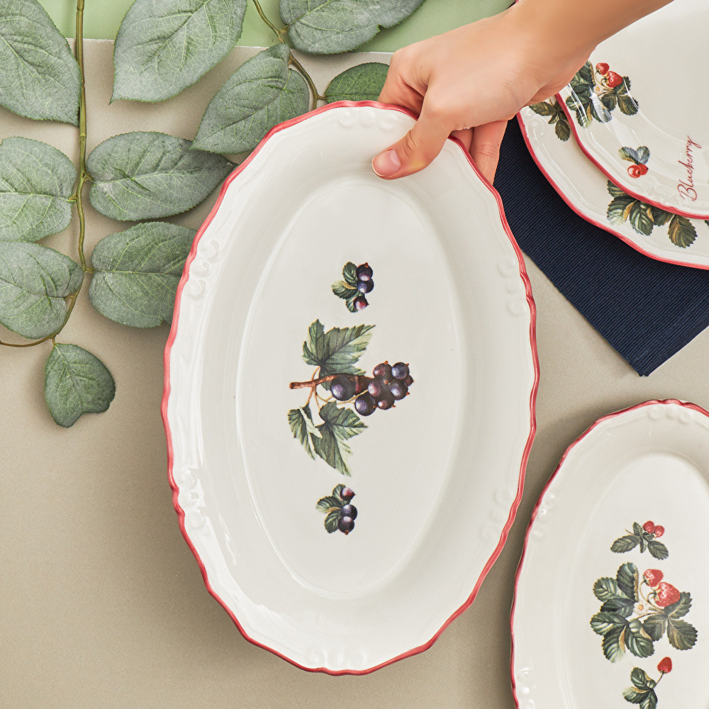 Karaca Cherry Kayık Tabak 33 cm görseli 2